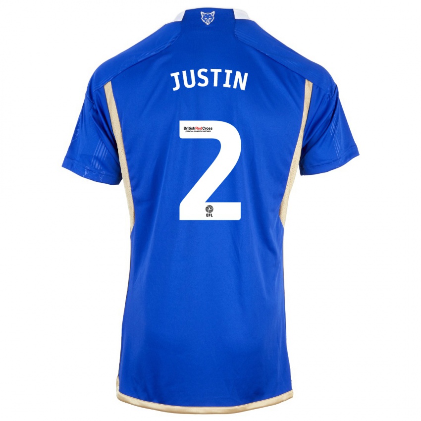 גברים ג'יימס ג'סטין #2 כחול מלכותי ג'רזי ביתית 2023/24 חולצה קצרה