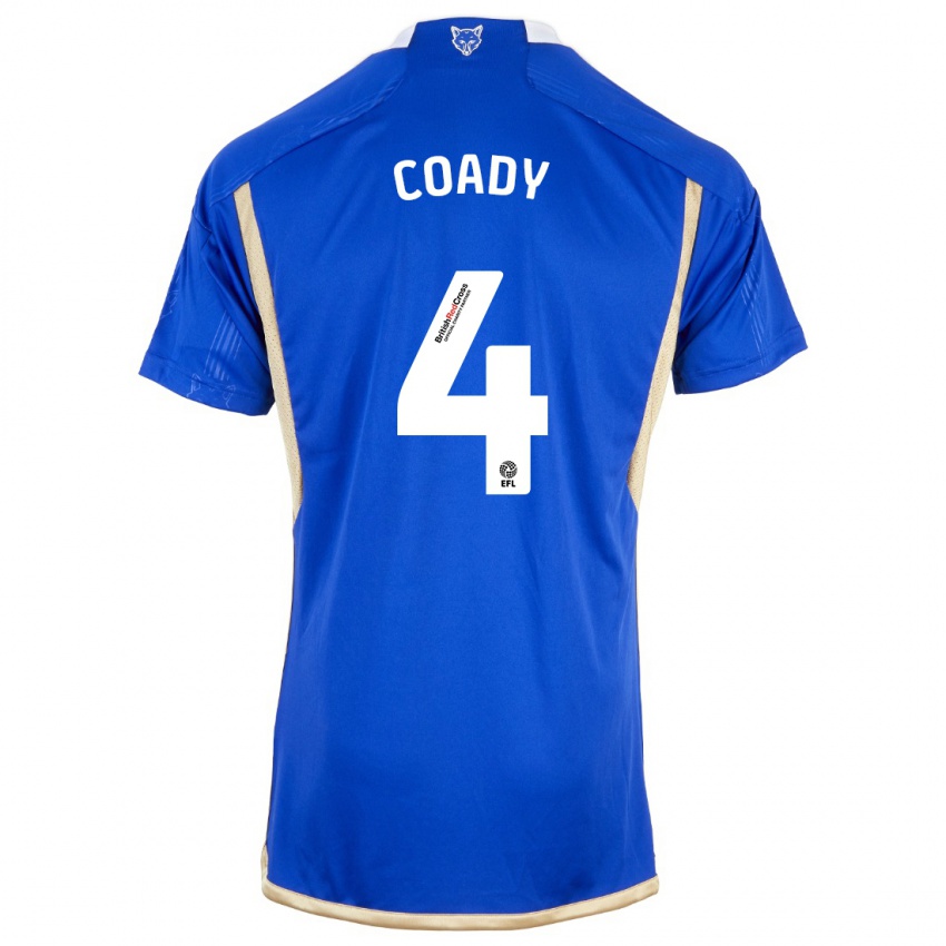 גברים קונור קודי #4 כחול מלכותי ג'רזי ביתית 2023/24 חולצה קצרה