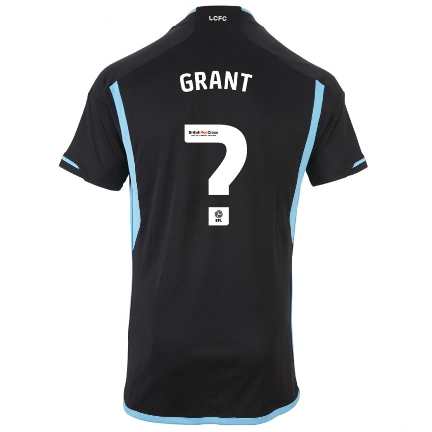 גברים Bradley Grant #0 שָׁחוֹר הרחק ג'רזי 2023/24 חולצה קצרה