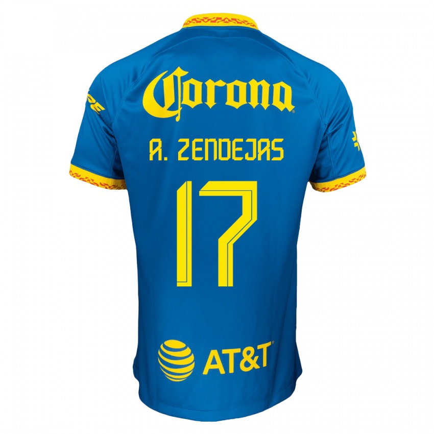 גברים אלחנדרו זנדיאס #17 כְּחוֹל הרחק ג'רזי 2023/24 חולצה קצרה