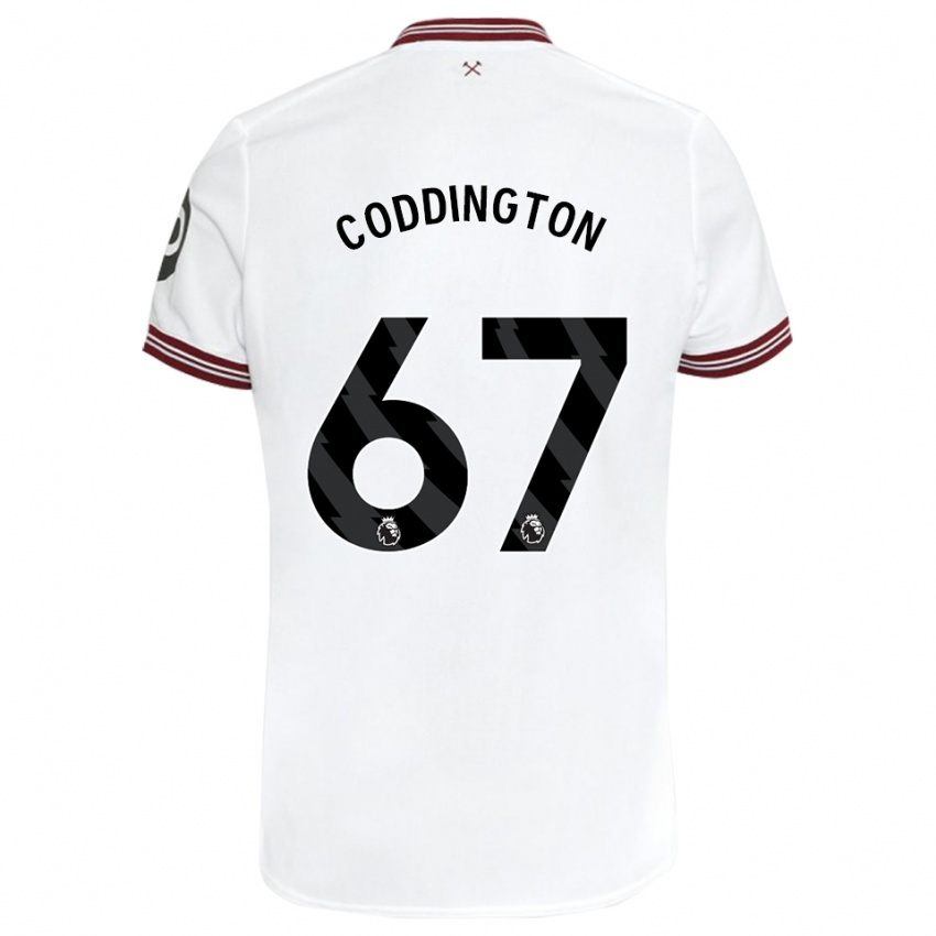 נשים Remy Coddington #67 לבן הרחק ג'רזי 2023/24 חולצה קצרה