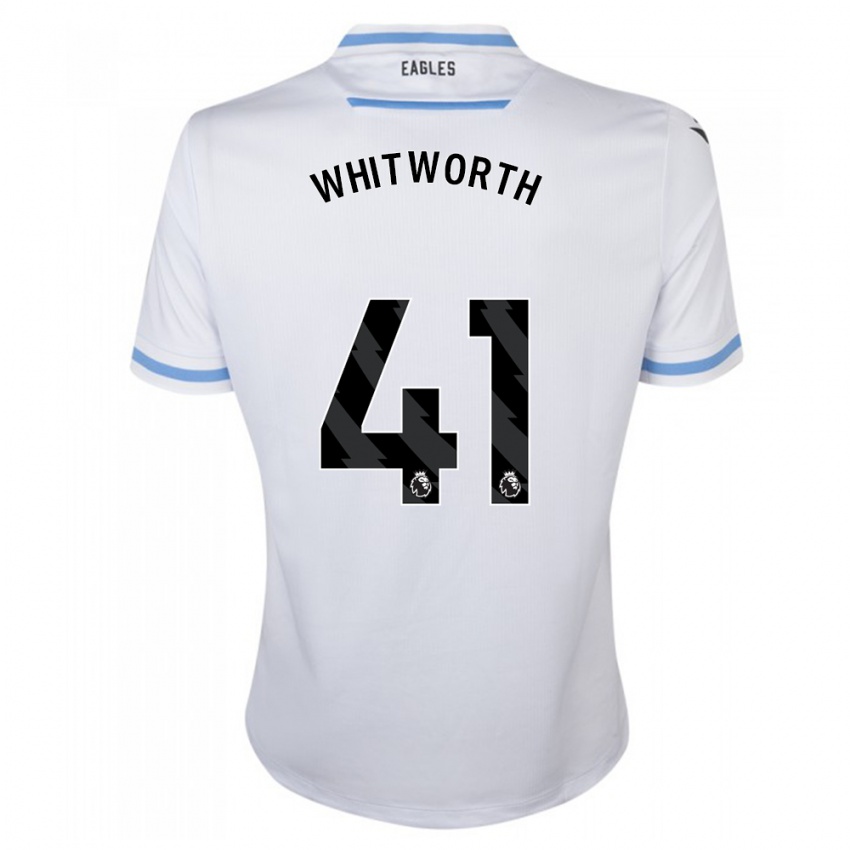 נשים Joe Whitworth #41 לבן הרחק ג'רזי 2023/24 חולצה קצרה