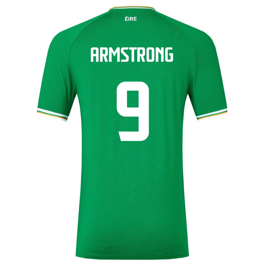 ילדים אירלנד סינקלייר ארמסטרונג #9 ירוק ג'רזי ביתית 24-26 חולצה קצרה