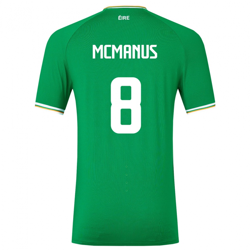 ילדים אירלנד ג'יימס מקמנוס #8 ירוק ג'רזי ביתית 24-26 חולצה קצרה