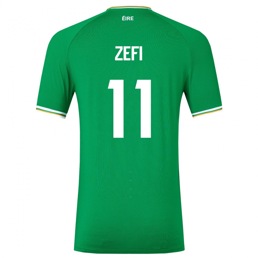 ילדים אירלנד קווין זפי #11 ירוק ג'רזי ביתית 24-26 חולצה קצרה