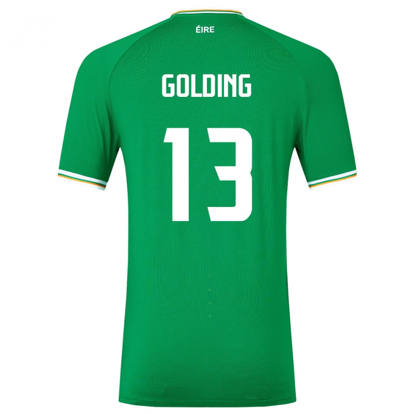 ילדים אירלנד ג'יימס גולדינג #13 ירוק ג'רזי ביתית 24-26 חולצה קצרה