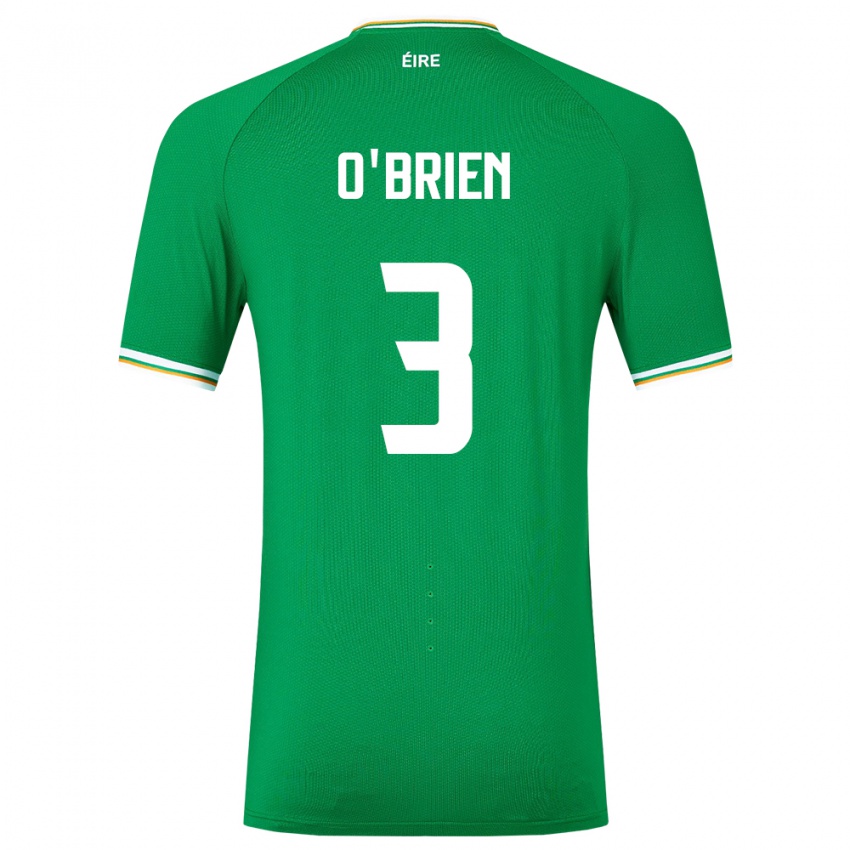 ילדים אירלנד לוק או'בריאן #3 ירוק ג'רזי ביתית 24-26 חולצה קצרה