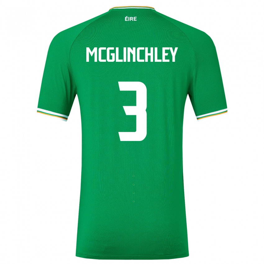 ילדים אירלנד הארי מקגלינצ'י #3 ירוק ג'רזי ביתית 24-26 חולצה קצרה