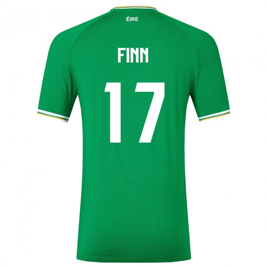 ילדים אירלנד ג'יימי פין #17 ירוק ג'רזי ביתית 24-26 חולצה קצרה