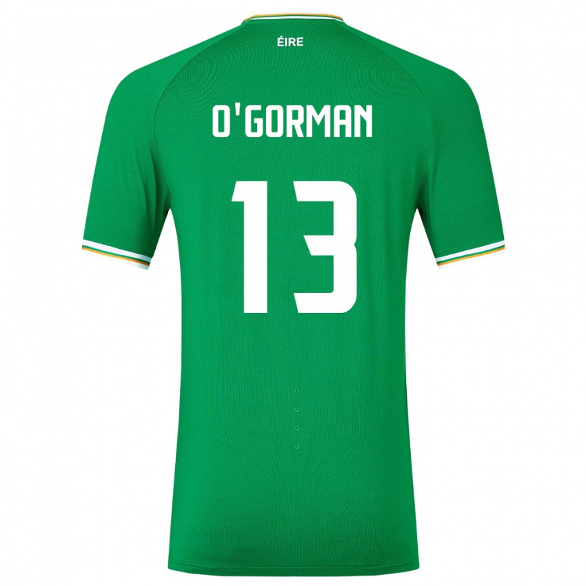 ילדים אירלנד אייני או'גורמן #13 ירוק ג'רזי ביתית 24-26 חולצה קצרה