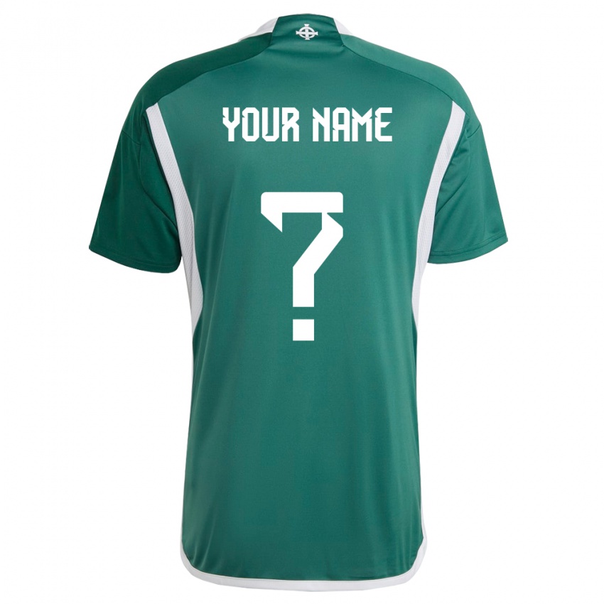 ילדים צפון אירלנד השם שלך #0 ירוק ג'רזי ביתית 24-26 חולצה קצרה