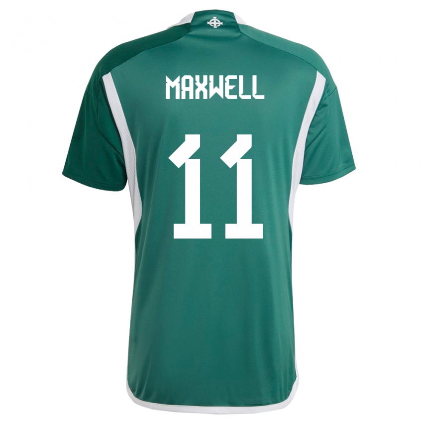 ילדים צפון אירלנד דניאל מקסוול #11 ירוק ג'רזי ביתית 24-26 חולצה קצרה