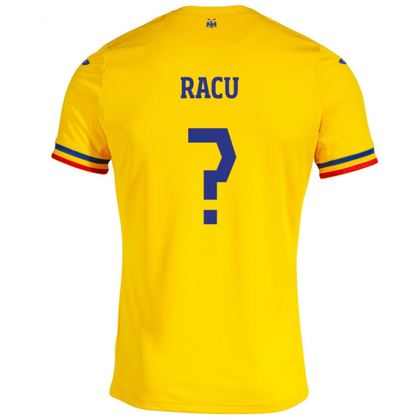 גברים רומניה אנדריי ראקו #0 צהוב ג'רזי ביתית 24-26 חולצה קצרה