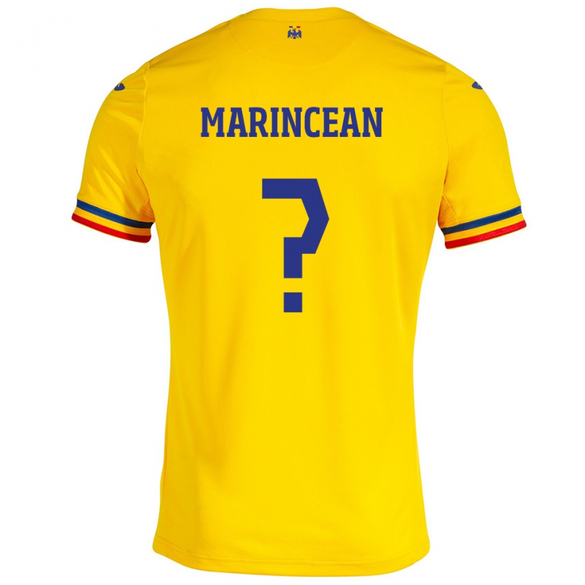 גברים רומניה רזוואן מרינסאן #0 צהוב ג'רזי ביתית 24-26 חולצה קצרה