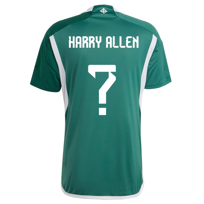 גברים צפון אירלנד הארי אלן #0 ירוק ג'רזי ביתית 24-26 חולצה קצרה