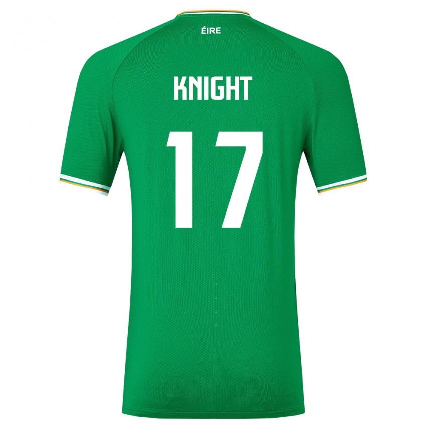 נשים אירלנד ג'ייסון נייט #17 ירוק ג'רזי ביתית 24-26 חולצה קצרה