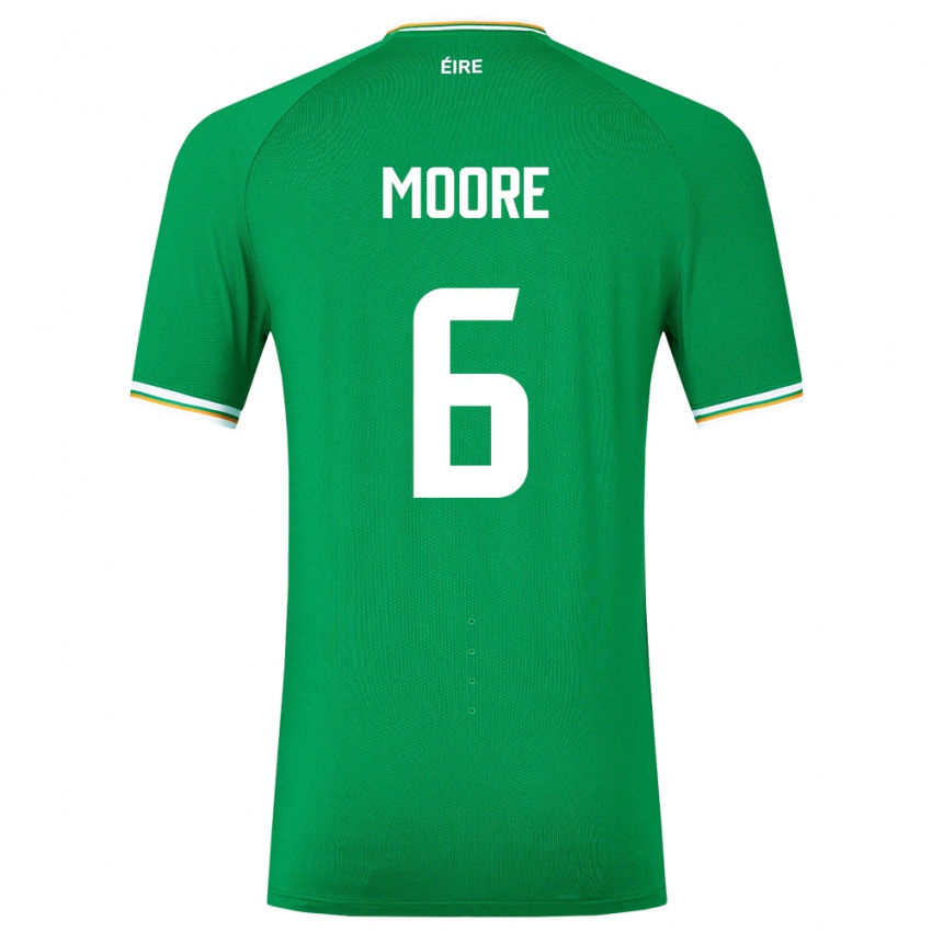 נשים אירלנד מתיו מור #6 ירוק ג'רזי ביתית 24-26 חולצה קצרה