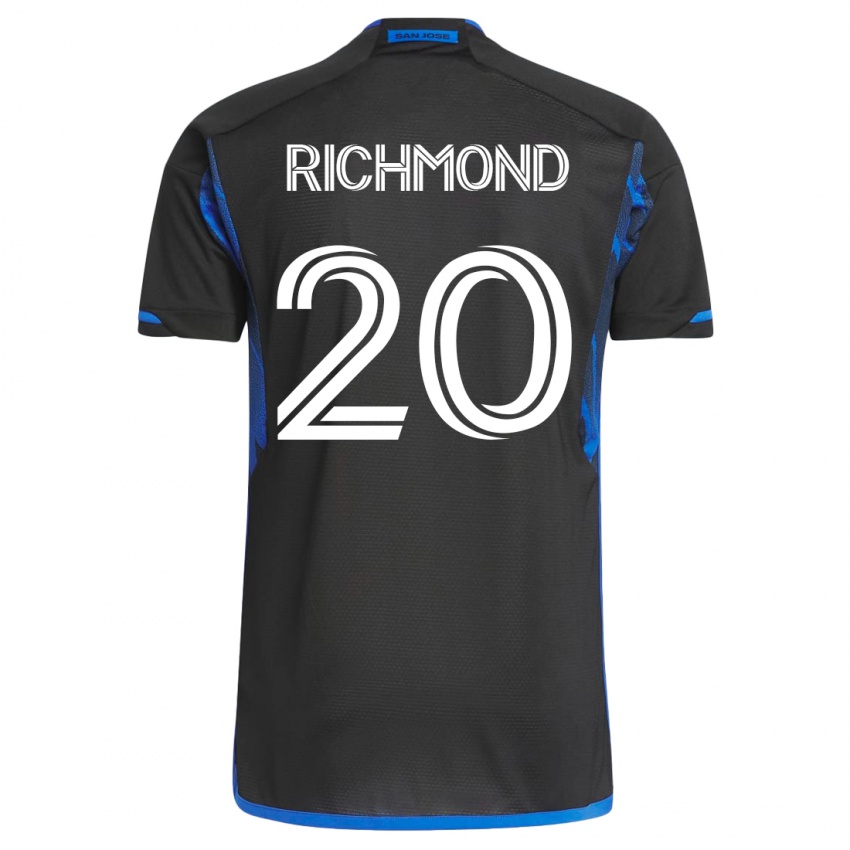 ילדים ויל ריצ'מונד #20 כחול שחור ג'רזי ביתית 2023/24 חולצה קצרה