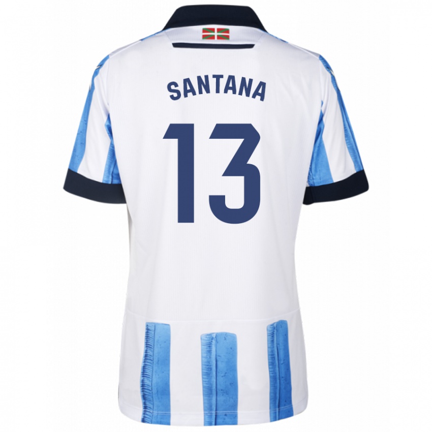 ילדים אולאטס סנטנה אמאדו #13 כחול לבן ג'רזי ביתית 2023/24 חולצה קצרה