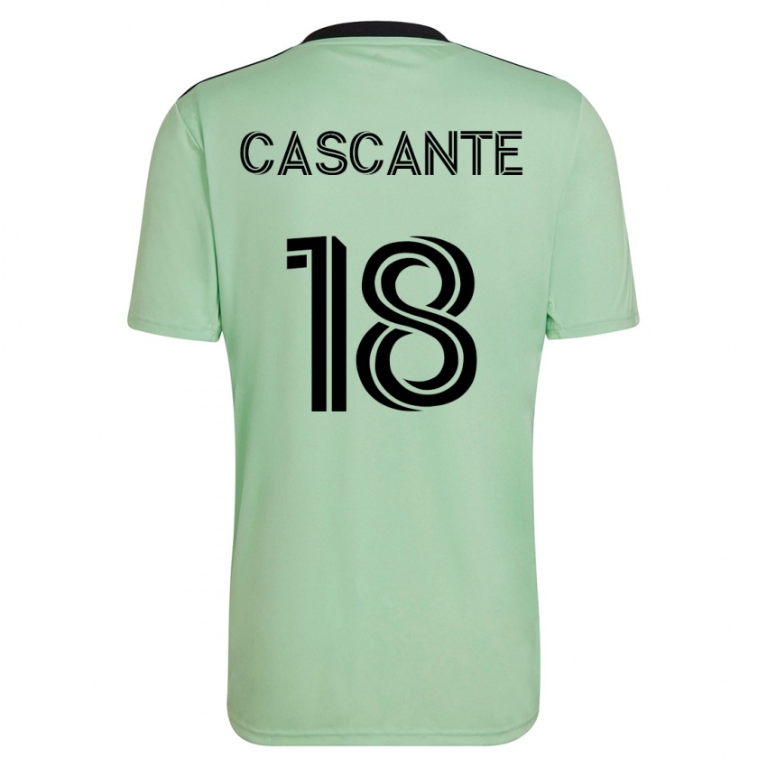 ילדים חוליו ססאר קסקאנטה סולורסאנו #18 ירוק בהיר הרחק ג'רזי 2023/24 חולצה קצרה