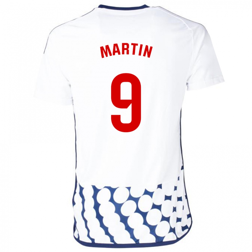 ילדים קרלוס מרטין #9 לבן הרחק ג'רזי 2023/24 חולצה קצרה