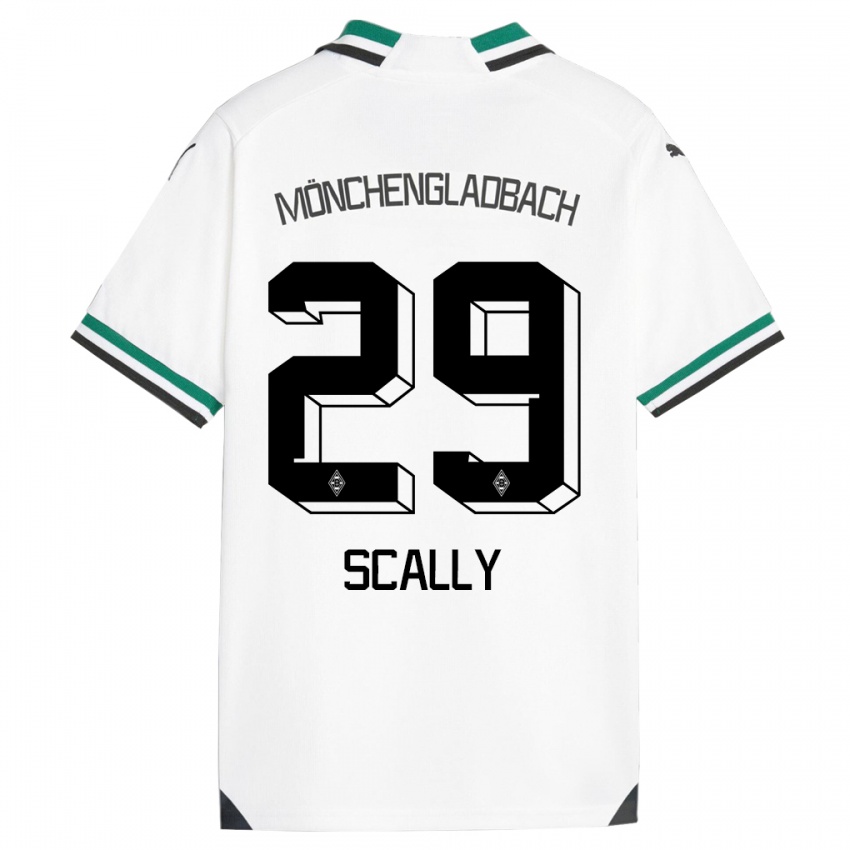 גברים ג'ו סקאלי #29 לבן ירוק ג'רזי ביתית 2023/24 חולצה קצרה