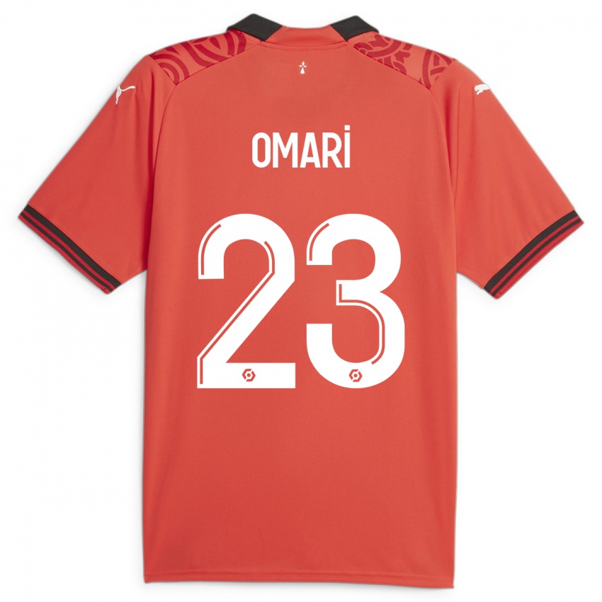 גברים Warmed Omari #23 אָדוֹם ג'רזי ביתית 2023/24 חולצה קצרה