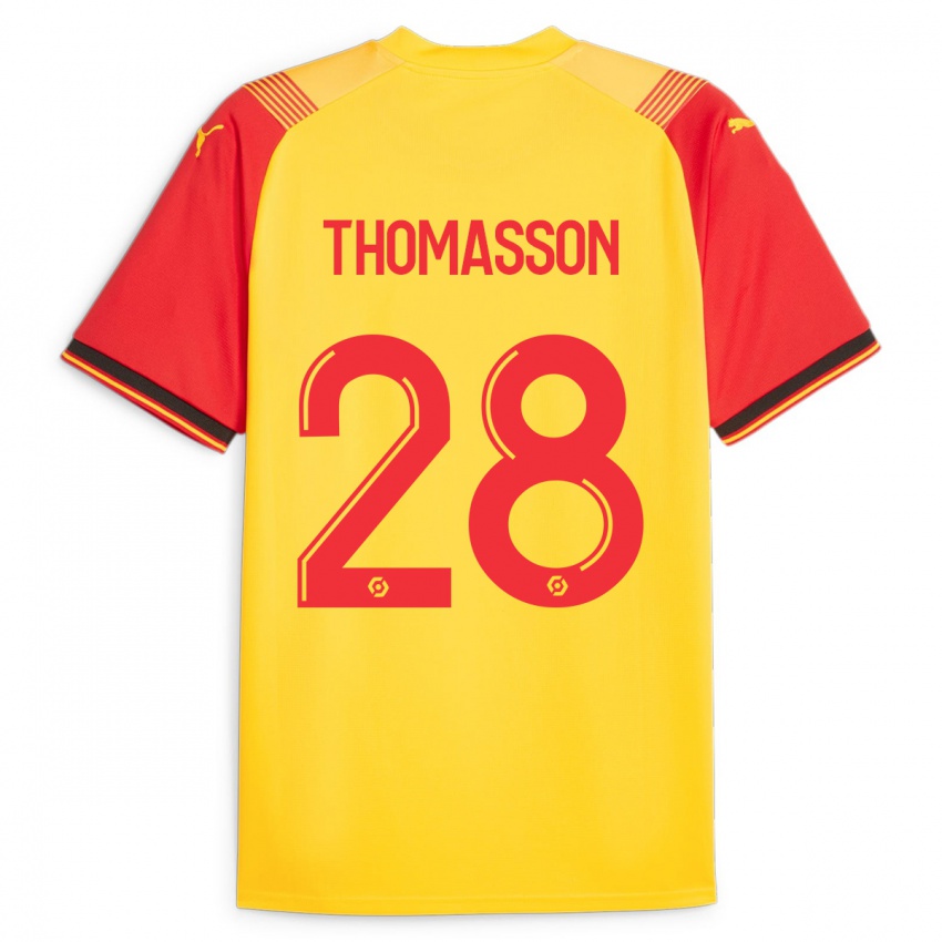 גברים אדריאן תומאסון #28 צהוב ג'רזי ביתית 2023/24 חולצה קצרה