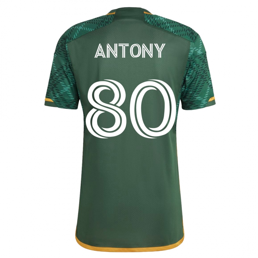 גברים אנטוני #80 ירוק ג'רזי ביתית 2023/24 חולצה קצרה