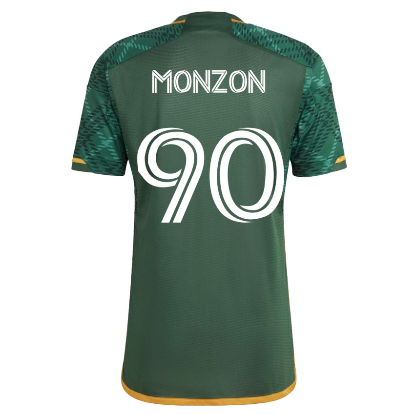 גברים פלוריאן מונסון #90 ירוק ג'רזי ביתית 2023/24 חולצה קצרה