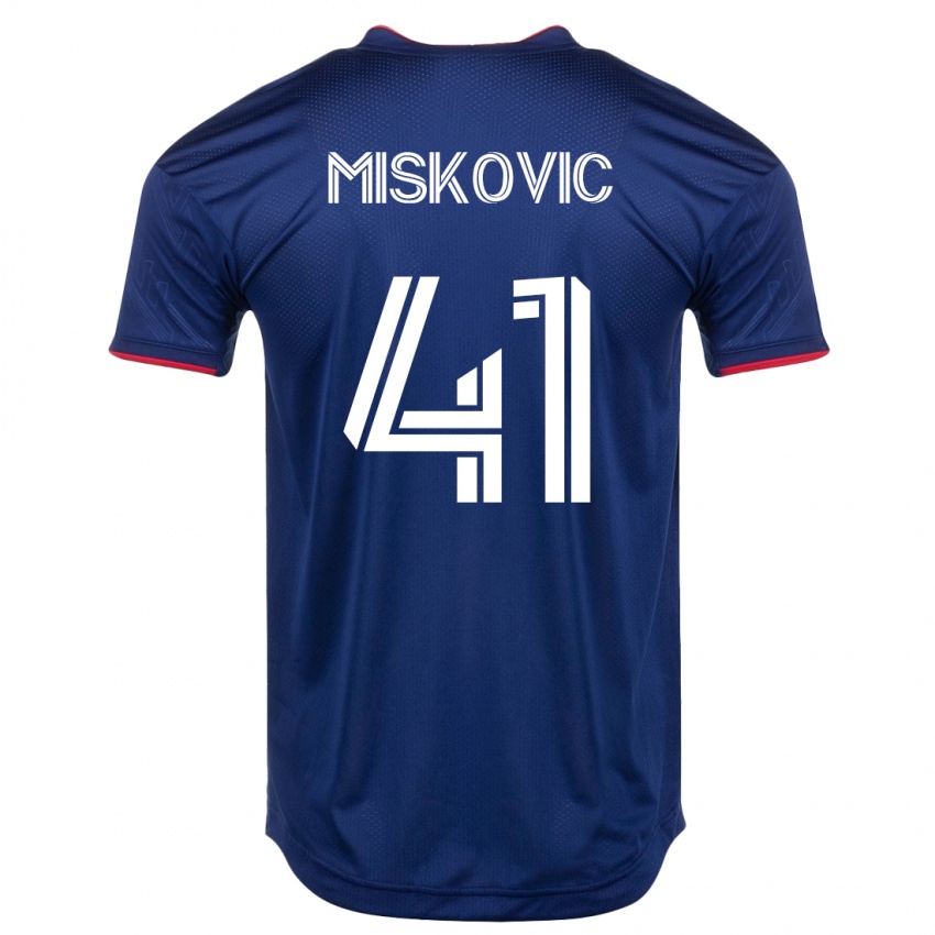גברים מיהיילו מישקוביץ׳ #41 חיל הים ג'רזי ביתית 2023/24 חולצה קצרה
