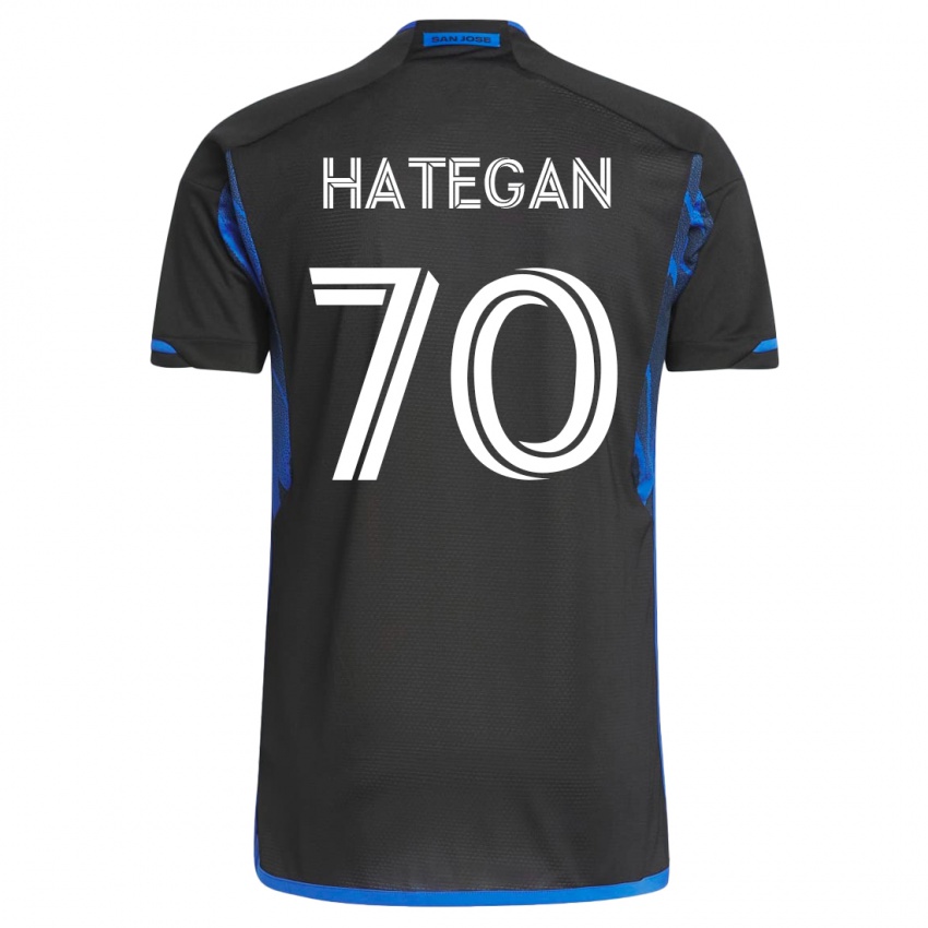 גברים רוברטו הטסגאן #70 כחול שחור ג'רזי ביתית 2023/24 חולצה קצרה