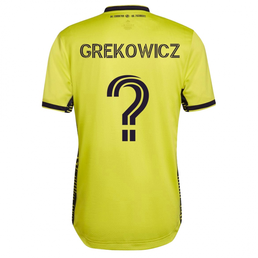 גברים יעקב גרקוביץ' #0 צהוב ג'רזי ביתית 2023/24 חולצה קצרה