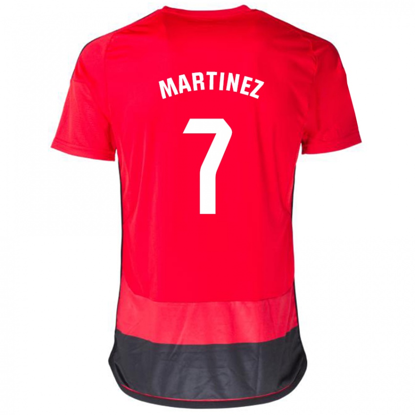 גברים גברי מרטינס #7 אדום שחור ג'רזי ביתית 2023/24 חולצה קצרה