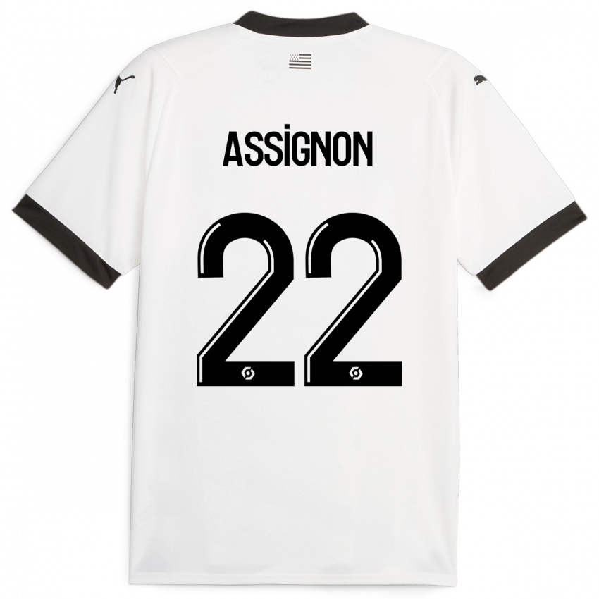 גברים Lorenz Assignon #22 לבן הרחק ג'רזי 2023/24 חולצה קצרה