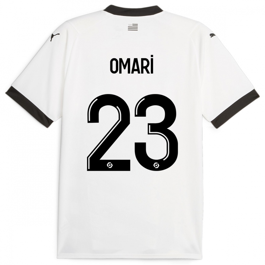 גברים Warmed Omari #23 לבן הרחק ג'רזי 2023/24 חולצה קצרה