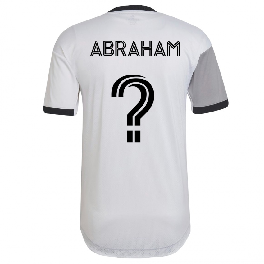 גברים נתנאל אברהם #0 לבן הרחק ג'רזי 2023/24 חולצה קצרה