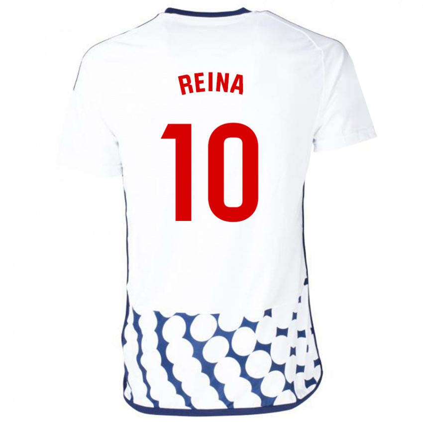 גברים אלברטו ריינה #10 לבן הרחק ג'רזי 2023/24 חולצה קצרה