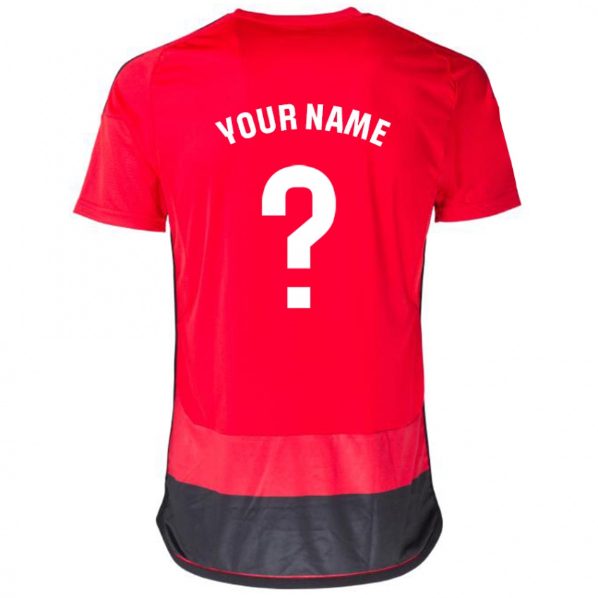 נשים השם שלך #0 אדום שחור ג'רזי ביתית 2023/24 חולצה קצרה