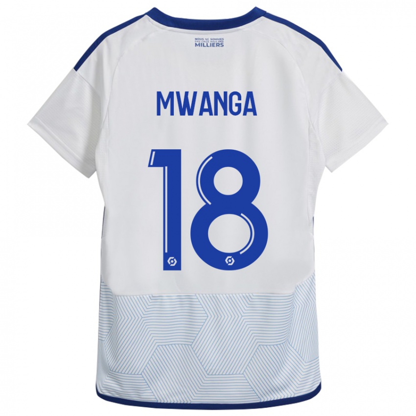 נשים ג׳וניור מואנגה #18 לבן הרחק ג'רזי 2023/24 חולצה קצרה
