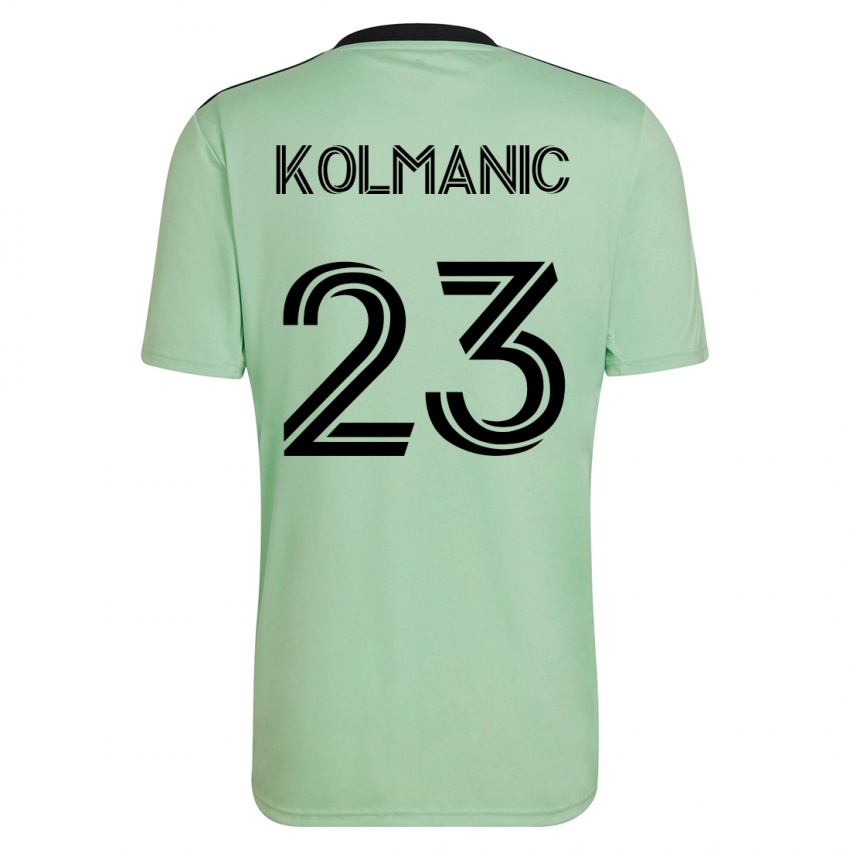 נשים ז'אן קולמאניץ' #23 ירוק בהיר הרחק ג'רזי 2023/24 חולצה קצרה