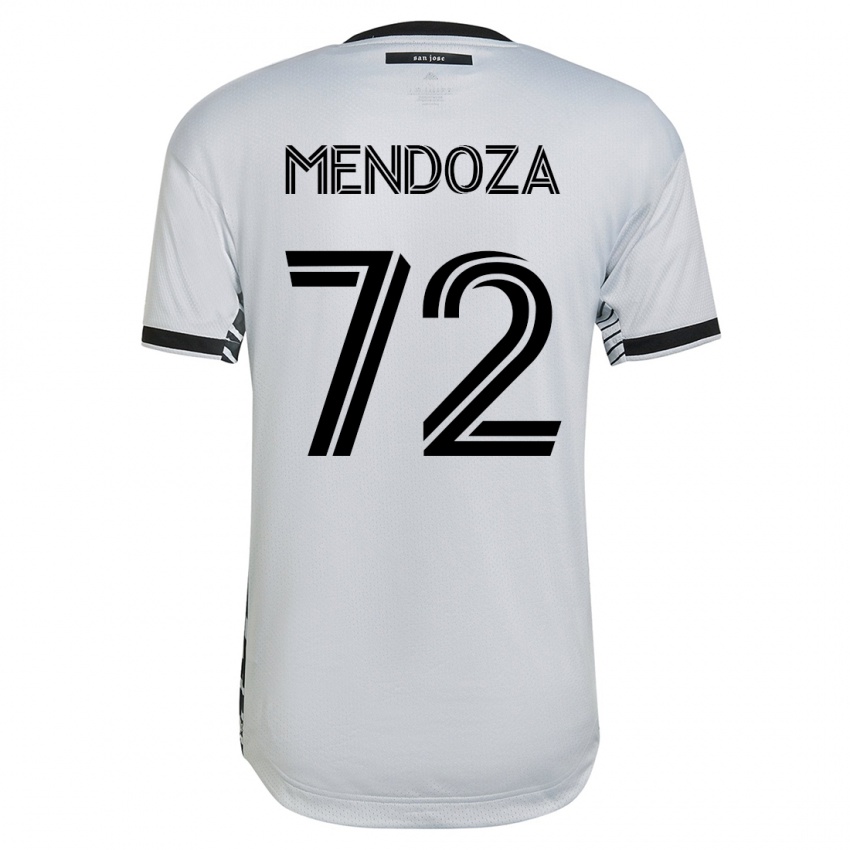 נשים אדווין מנדוזה #72 לבן הרחק ג'רזי 2023/24 חולצה קצרה