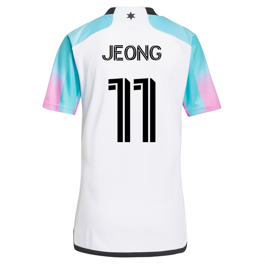 נשים ג'ונג סאנג-בין #11 לבן הרחק ג'רזי 2023/24 חולצה קצרה