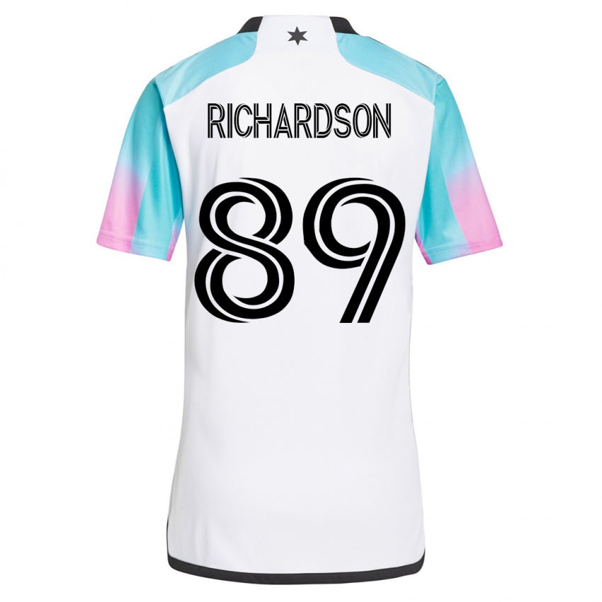 נשים ניק ריצ'רדסון #89 לבן הרחק ג'רזי 2023/24 חולצה קצרה