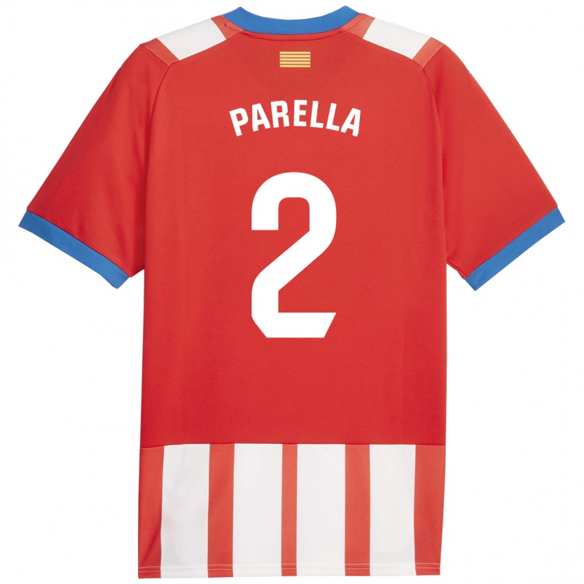 ילדים וירג׳יניה פארלה מרטי #2 אדום לבן ג'רזי ביתית 2023/24 חולצה קצרה
