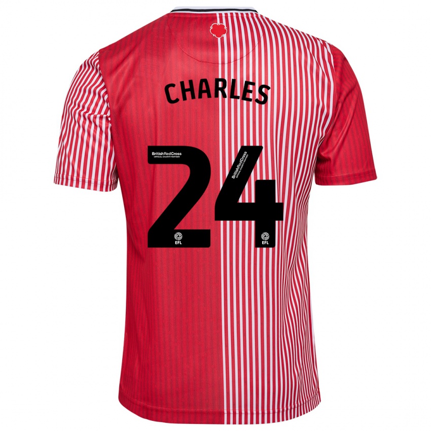 ילדים שיי צ'ארלס #24 אָדוֹם ג'רזי ביתית 2023/24 חולצה קצרה