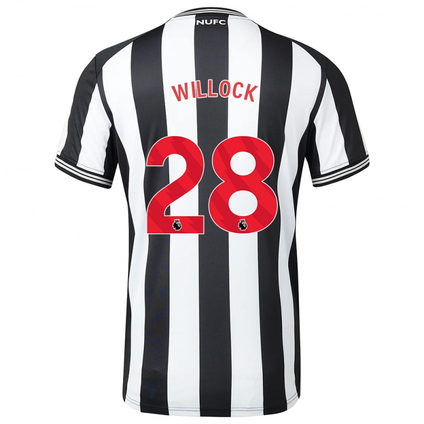 ילדים ג'ו ווילוק #28 לבן שחור ג'רזי ביתית 2023/24 חולצה קצרה
