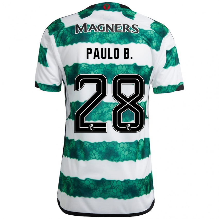 ילדים פאולו ברנרדו #28 ירוק ג'רזי ביתית 2023/24 חולצה קצרה
