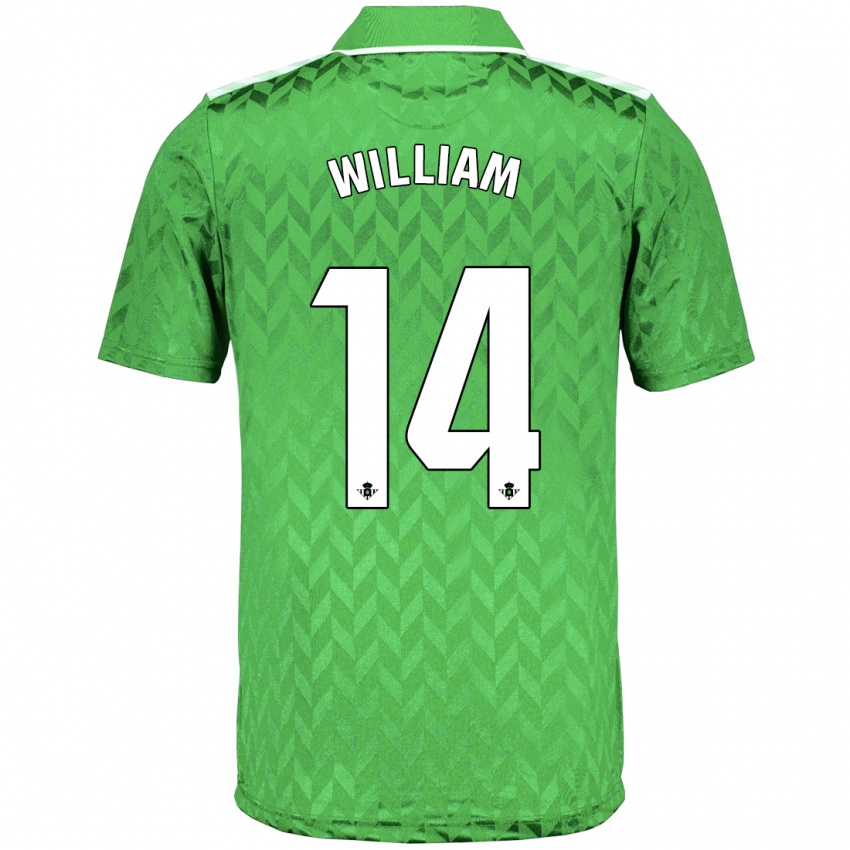 ילדים וויליאם קרבאליו #14 ירוק הרחק ג'רזי 2023/24 חולצה קצרה