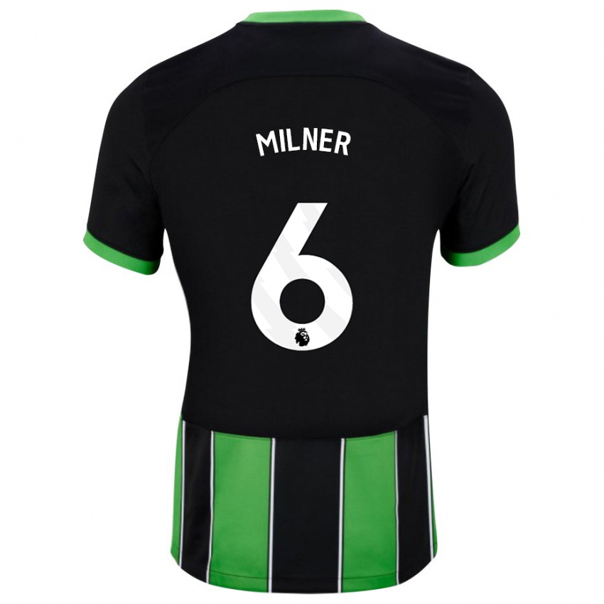 ילדים ג'יימס מילנר #6 ירוק שחור הרחק ג'רזי 2023/24 חולצה קצרה